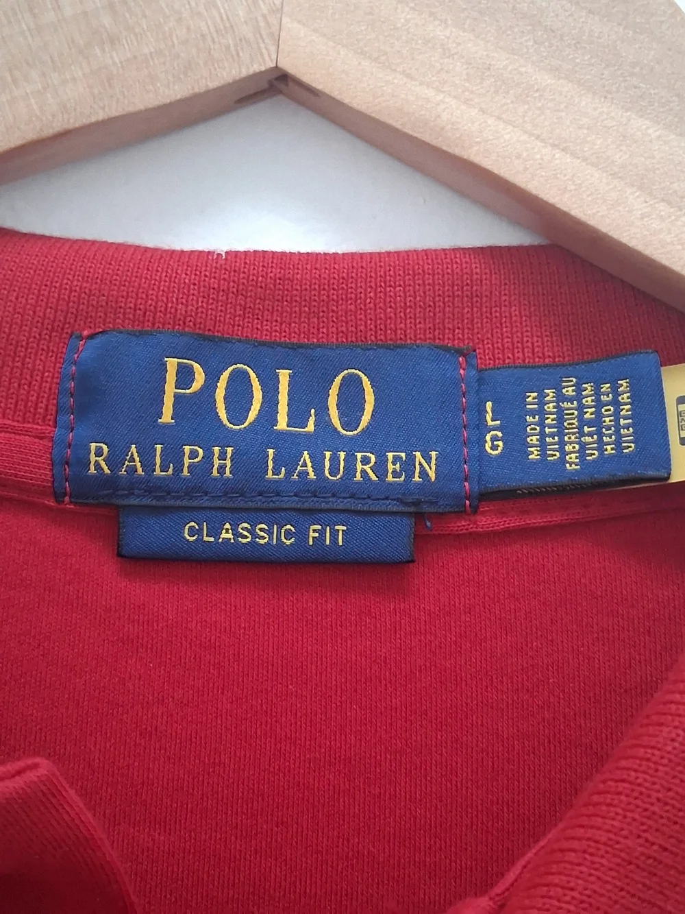Ralph Lauren Men’s Classic Fit Red Polo with Embroidered Pony Logo Large Classic